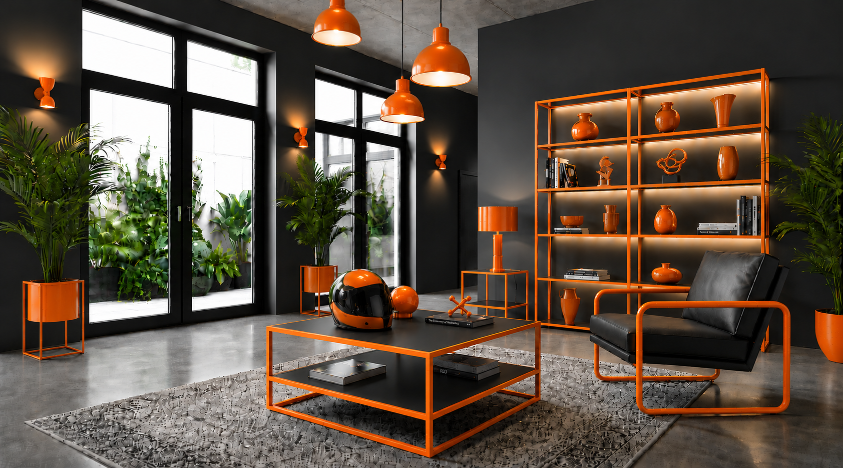 Orange Powder Coated